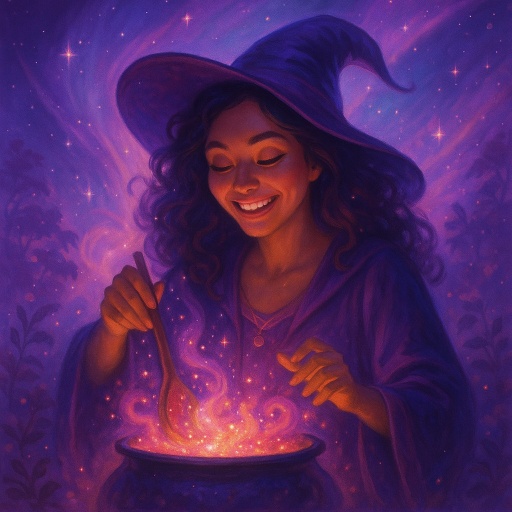 Image-Magical Alchemist Brewing Potion